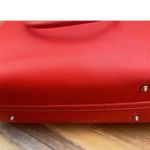 Dooney & Bourke Red Leather Double Pocket Tote Bag Pebbled Leather Satchel NWOT Photo 7