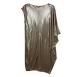 Halston Heritage  $225 gold metallic short dress‎ M Photo 3