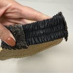 Free People Black and Tan Woven Straw Sun Visor Hat OS Photo 7