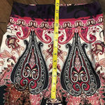 Venus  Wide Leg Paisley Print Pant Stretchy Side zip Pink Multi Size XS Flowy Photo 5