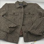 Jones New York Black and White Tweed Blazer Photo 0