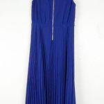Eliza J Sleeveless Pleated Lined Exposed Back Zipper Fit And Flare Dress Size 6 Photo 1