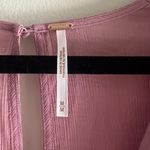 Free People NEW  Daia Puff Sleeve Pink Blouse Photo 7