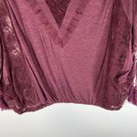 Free People  New romantic women’s Size Small sleeveless blouse maroon Boho‎ Lace Photo 2