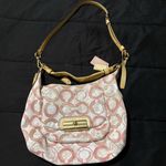 Coach  Pink and Cream Patterned Shoulder Bag Photo 7