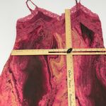 ASOS Dress Womens Size 12 Pink Marble Print Lace Trim Slip Midi Spaghetti Strap Photo 7