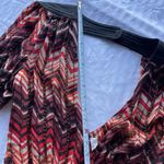 Parker Veronica Silk Mini Dress Women's Sz S Sparkly Red Dark Romantic Western Photo 10