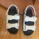 Aerosoles Lamirca Cream Quilted Platform Genuine Leather Sandals - Size 7.5M Photo 4