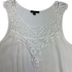 Women’s Ambiance Size 2XL White Embroidered Tank Top. Photo 0