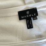 Marble 100% Cotton White Embellished Women's Top Photo 5