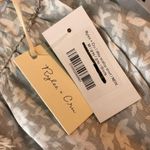 Rylee + Cru Womens Ditsy Scallop Shorts Linen Blend Drawstring Floral Gray M Size M Photo 2