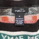 Rue 21 Women’s Y2K Christmas Sweater size Medium Flare Sleeves Merry XMas Knit Photo 3