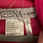 Mac Duggal  Pleated Bell Sleeve Pink Chiffon Mini Dress Photo 6