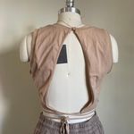 Le lis NWT Tan Open Back Tie Crop Top Photo 1