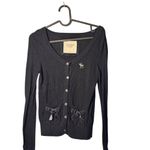 Abercrombie & Fitch Vintage  Small Navy Long Sleeves Cardigan Ladies Y2K Style Photo 3