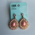 NEW Ella Large Dorado Pink Coral Concho Post Statement Earrings Photo 1
