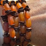 🛜🛜🛜BOGOHO 🛜🛜🛜set of 2 Multicolor Beaded Bracelets Orange Photo 2
