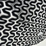 Slinky Brand Slinky Womens Size M‎ Black & White Zigzag Lace Knit Open Front Cardigan Photo 4