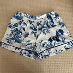 Sheshow Women's Blue and White Dog Print Sleep Shorts Photo 5
