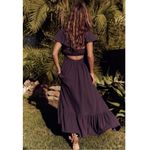 Free People  Lynne Midi Dress in Elderberry Size Small NWT Western Bohemian Fall Photo 5