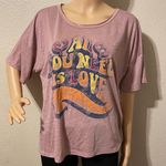 Jessica Simpson NWT Women's Rose Colored "All You Need Is Love" Shirt X-Large Photo 1
