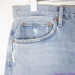 AGOLDE NEW 90s crop mid rise loose straight jeans in echo wash, 31 Photo 10