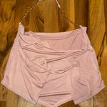 Almost Famous chain halter top handkerchief cut shimmer pink NWOT LG Photo 1