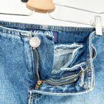 Angels Womens Y2K Vintage Faded Raw Hem‎ Cut Off Denim Micro Mini Skirt Size 5 Blue Photo 4