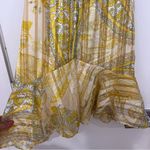 Karen Millen NEW Cutwork Applique Paisley Butter Yellow Ruffle Dress Photo 8