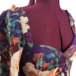 Band of Gypsies BAND OF THE FREE Floriane Pinch Front Puff Sleeve Cropped Top Floral NWT Medium Photo 5