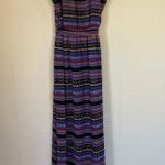 Lorena Rose sleeveless maxi dress Boho lined tie belt colorful women’s size S Multiple Photo 3