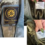 VERY RARE VTG FRANCO DIMARCO VERONA TEAL GREEN LEATHER JACKET‎ MEDIUM EUC Photo 8