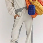 Free People NWT Making It Overalls in Heather Grey Combo Photo 0