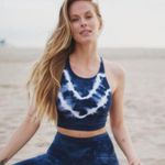 Electric Rose (REVOLVE) Grayson Crop Top Indigo Blue and Red Tie Dye Photo 1