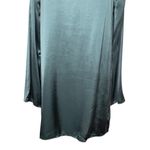Madewell  Long Bell Sleeve Satin Shift Dress in Smoky Spruce, Medium Photo 5