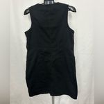 Emanuel Ungaro Black Button Down Denim Overall Shift Dress Sz 14 Photo 4
