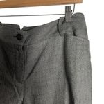 Ann Taylor  LOFT Ann Fit Herringbone Gray Wide Leg Wool Trouser Pants Size 8 Photo 2