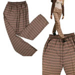 Pretty Little Thing Plaid Woven Casual Pull-on Pants NEW US 6 Photo 1