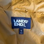 Lands' End  Long Quilted Puffer Coat Hooded Parka Tan Brown Women's XL 18 Warm Photo 1