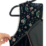 Ecote NWT ‎ Jasmina Velvet Embellished Mini Shift Dress Black M Photo 13