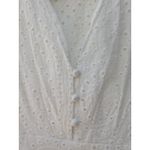 SheIn Women's Mini Dress She In White Cotton Puff Short Sleeve Size Medium Photo 6