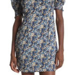 NSR Cami Sweetheart Neck Puff Sleeve Floral Mini Dress Size XL New with Tags Photo 0