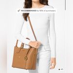 Michael Kors New  Greenwich Saffiano Leather Satchel Bag Brown Tote Classic Chic Photo 3