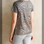 Anthropologie Moth Drawstring Room Pullover Gray Short Sleeve Sweater Photo 1