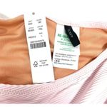 J.Crew Ribbed Curved Waist Cheeky String Bikini Bottom in Light Pink Size L Photo 4