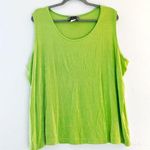 Slinky Brand Top Lime Green Sleeveless Tank Top Blouse Sz 2X EUC Photo 0