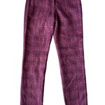 Tory Burch NWT  Drew pants, in a rich plum tweed with tuxedo stripe size 6 Photo 0