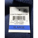 Karen Scott  Navy Blue Cotton Blend Tunic Sweater Plus Size XL Contrast Trim Photo 3