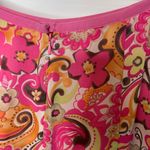 Sigrid Olsen Pink Orange Floral Flounce Midi Skirt Y2k Sz 6 Petite Photo 2