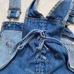 Vintage Goodfellows Blue Denim Overall Shorts Corset Medium Hippie Granola Y2K Photo 7